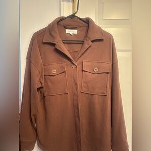 Hippie Rose brown ribbed shacket. New without tags